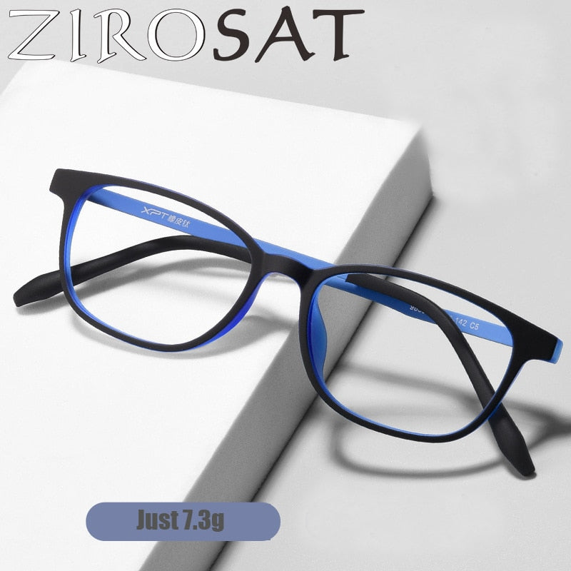 Zirosat Unisex Full Rim Square Tr 90 Titanium Eyeglasses 9835 Full Rim Zirosat