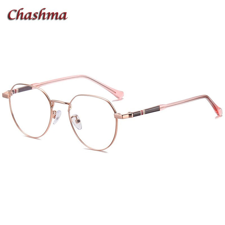 Chashma Unisex Full Rim Round Stainless Steel Frame Eyeglasses 1921 Full Rim Chashma Rose Gold