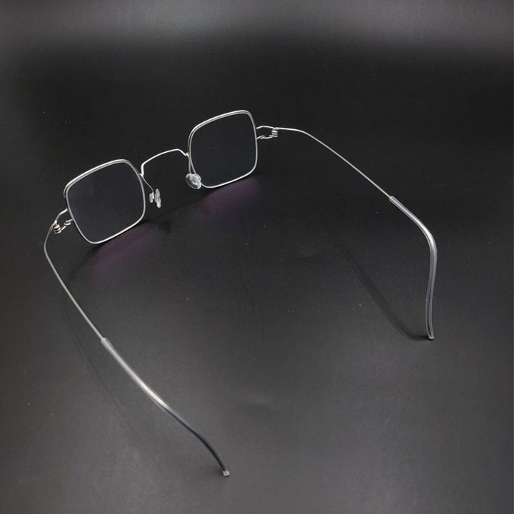 Yujo Unisex Full Rim Small Square Stainless Steel Eyeglasses Y070 Full Rim Yujo