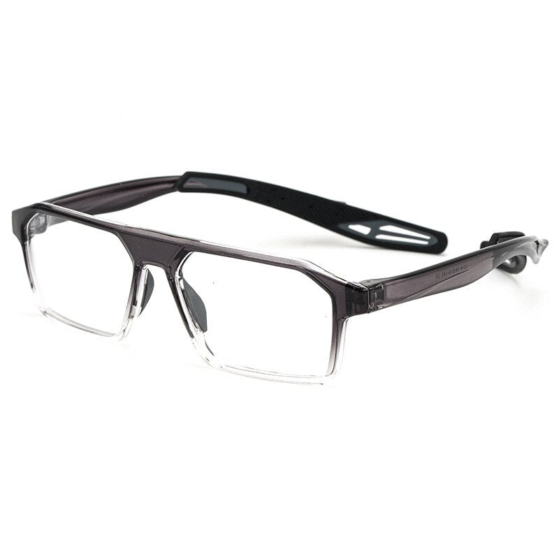 Reven Jate Unisex Full Rim Square Tr 90 Sport Eyeglasses 1218 Full Rim Reven Jate gradient grey