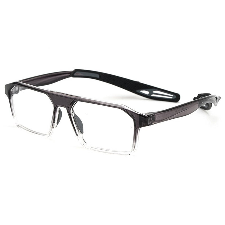 Reven Jate Unisex Full Rim Square Tr 90 Sport Eyeglasses 1218 Full Rim Reven Jate gradient grey