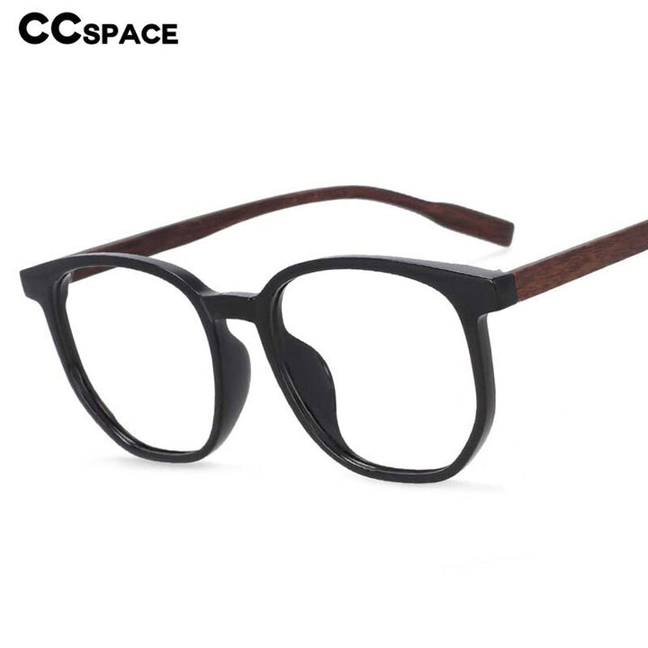 CCspace Unisex Full Rim Oversized Square Cat Eye Tr 90 Titanium Frame Eyeglasses 53976 Full Rim CCspace