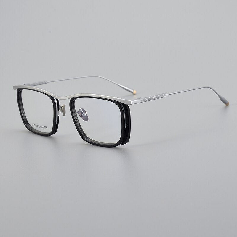 Muzz Unisex Full Rim Square Acetate Titanium Eyeglasses R1ki Full Rim Muzz C3