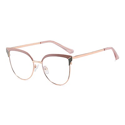 Ralferty Women's Full Rim Oval Cat Eye Acetate Alloy Eyeglasses F91226 Full Rim Ralferty C3 Khaki China