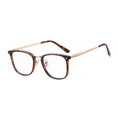 Ralferty Women's Full Rim Square Acetate Alloy Eyeglasses F95959 Full Rim Ralferty China C5 Leopard