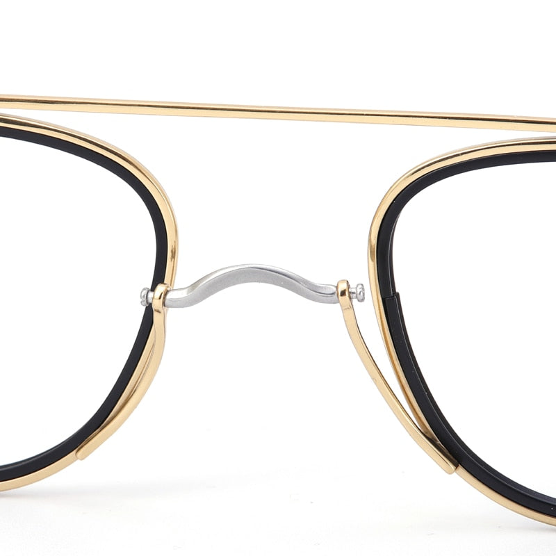 Muzz Unisex Full Rim Square Titanium Frame/Inner Ring Eyeglasses Dlx118 Full Rim Muzz