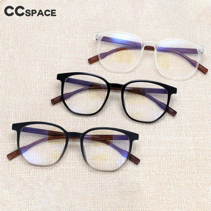 CCspace Unisex Full Rim Oversized Square Cat Eye Tr 90 Titanium Frame Eyeglasses 53976 Full Rim CCspace