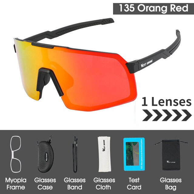 West Biking Unisex Semi Rim Tr 90 Polarized Sport Sunglasses YP0703138 Sunglasses West Biking