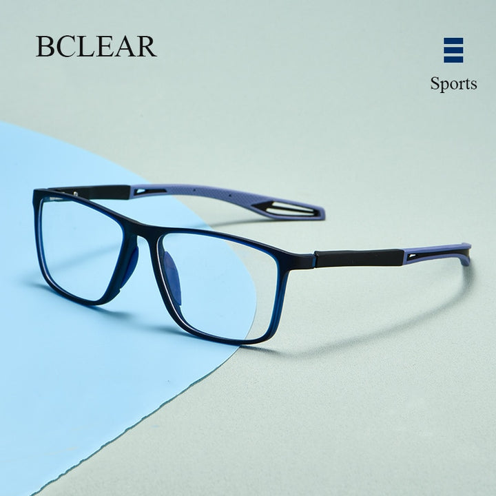 Bclear Unisex Full Rim Square Tr 90 Titanium Sport Eyeglasses Zm1019 Full Rim Bclear