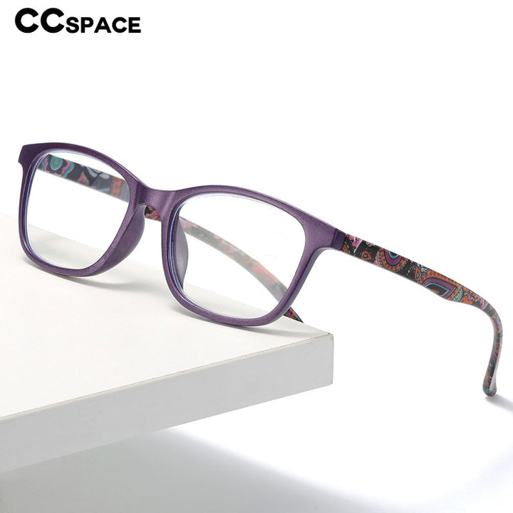 CCspace Women's Full Rim Square Acetate Hyperopic Reading Glasses 54559 Reading Glasses CCspace