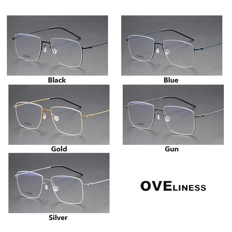 Oveliness Unisex Full Rim Square Titanium Eyeglasses 5508 Full Rim Oveliness