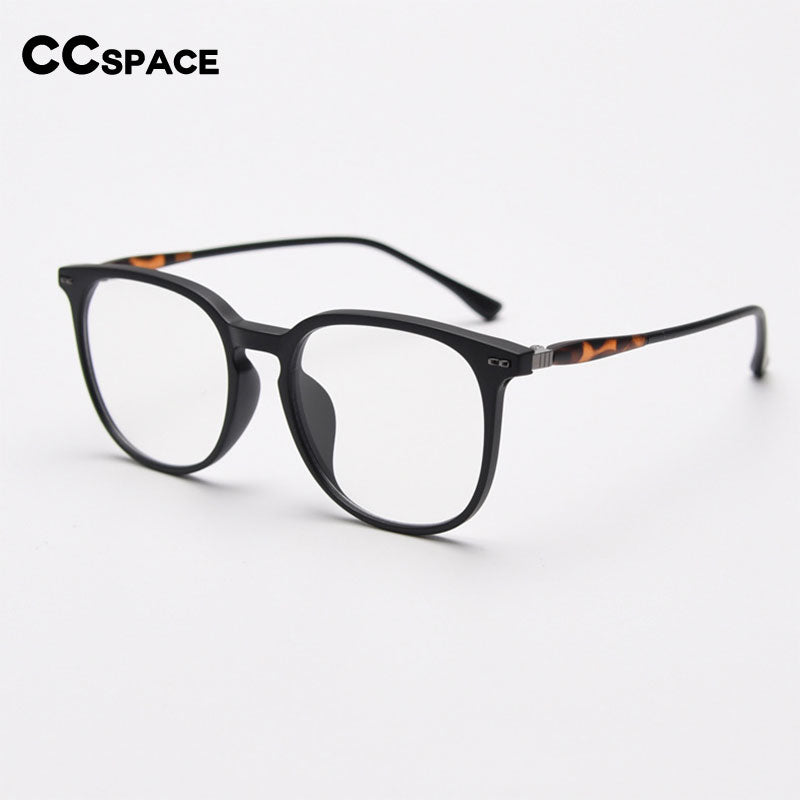 CCspace Unisex Full Rim Square Tr 90 Titanium Eyeglasses 55687 Full Rim CCspace