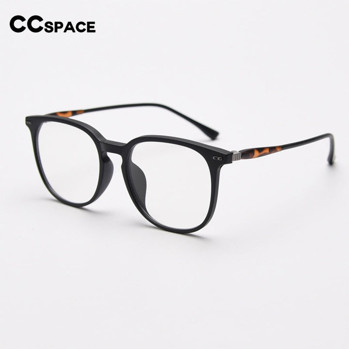 CCspace Unisex Full Rim Square Tr 90 Titanium Eyeglasses 55687 Full Rim CCspace