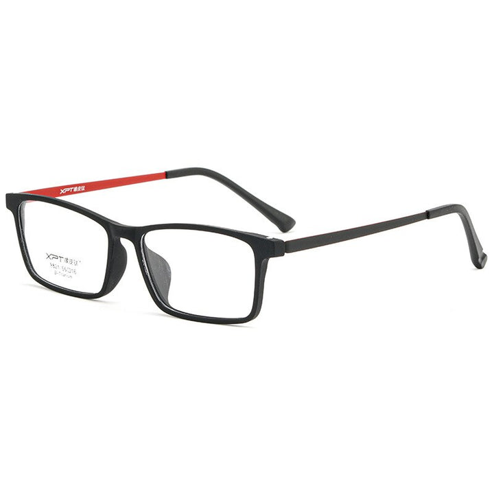 Zirosat Unisex Full Rim Square Tr 90 Titanium Eyeglasses  9821 Full Rim Zirosat black red  