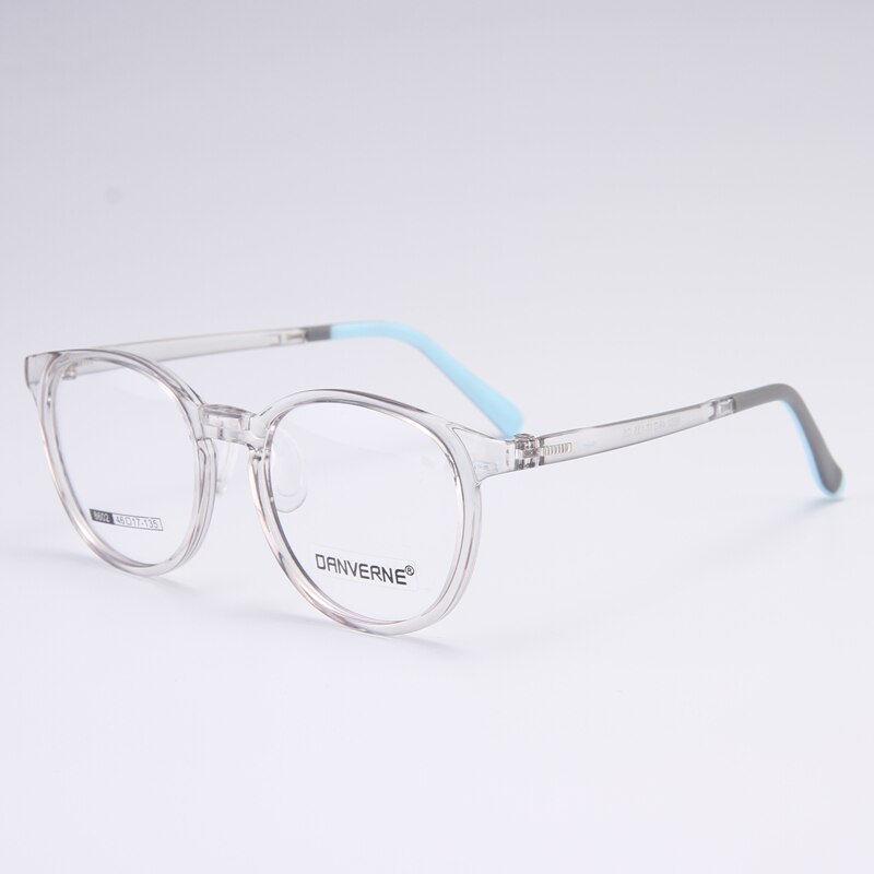 Gmei Unisex Children's Full Rim Round Silicone TR90 Eyeglasses 8602 Full Rim Gmei Optical Grey