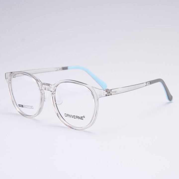 Gmei Unisex Children's Full Rim Round Silicone TR90 Eyeglasses 8602 Full Rim Gmei Optical Grey