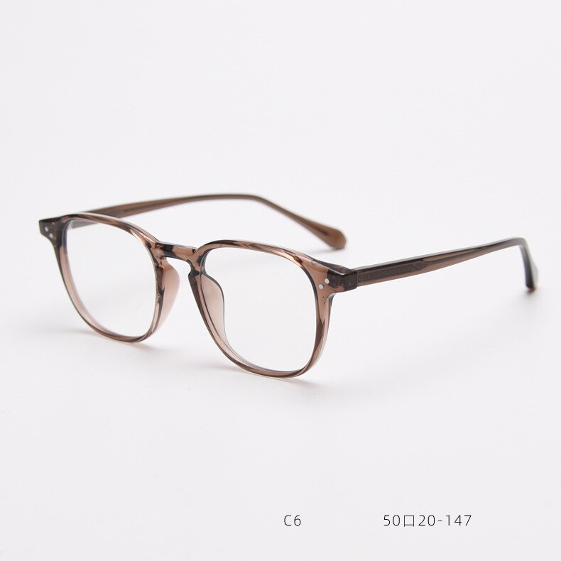CCspace Unisex Full Rim Square Cat Eye Tr 90 Titanium Eyeglasses 55694 Full Rim CCspace Tea China