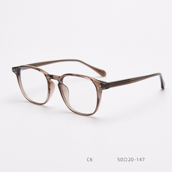 CCspace Unisex Full Rim Square Cat Eye Tr 90 Titanium Eyeglasses 55694 Full Rim CCspace Tea China