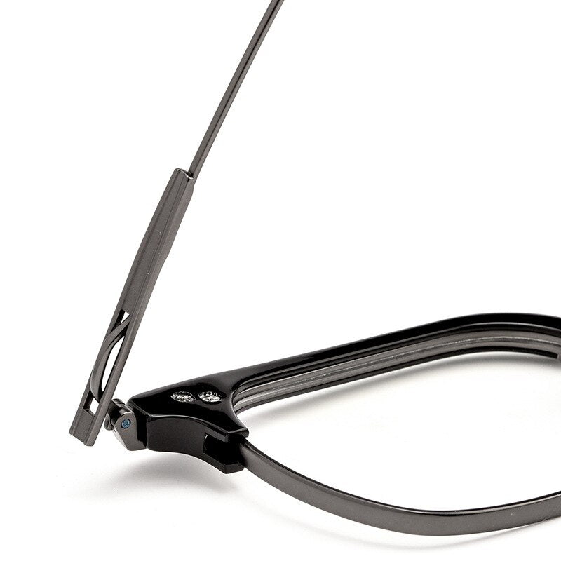 Zirosat Men's Full Rim Square Titanium Acetate Eyeglasses 2083T Full Rim Zirosat