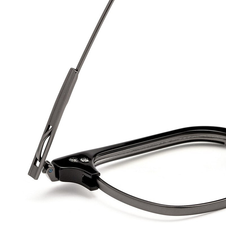 Zirosat Men's Full Rim Square Titanium Acetate Eyeglasses 2083T Full Rim Zirosat