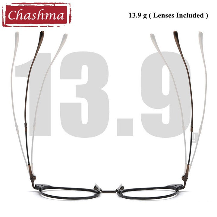 Chashma Ottica Unisex Full Rim Round Titanium Eyeglasses 3112 Full Rim Chashma Ottica