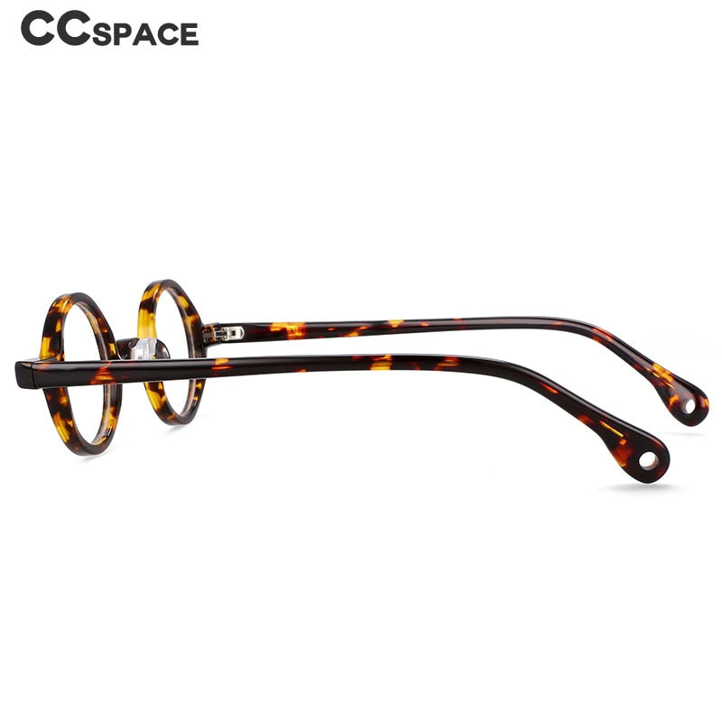 CCspace Unisex Full Rim Round Acetate Frame Eyeglasses 54250 Full Rim CCspace