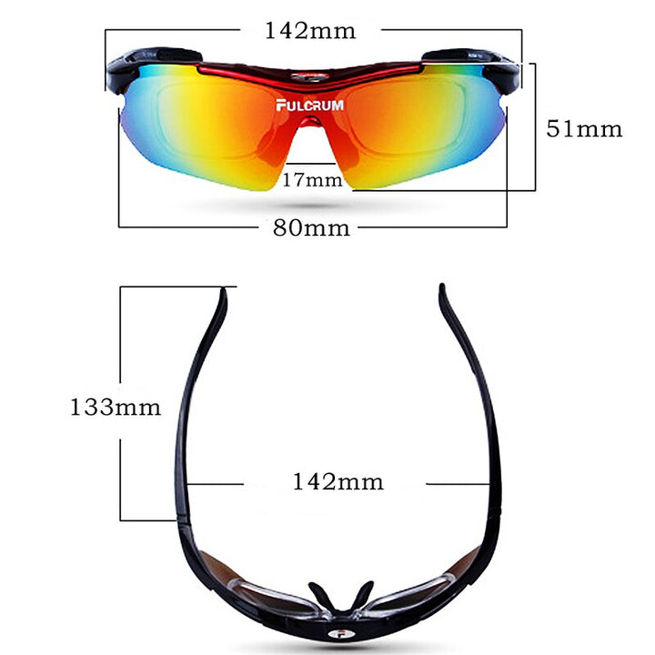 Yimaruili Men's Semi Rim Rectangle Acetate One Lens +5 Polarized Sport Sunglasses F0089 Sunglasses Yimaruili Sunglasses   