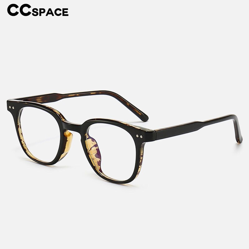 CCspace Unisex Full Rim Square Tr 90 Titanium Eyeglasses 55917 Full Rim CCspace