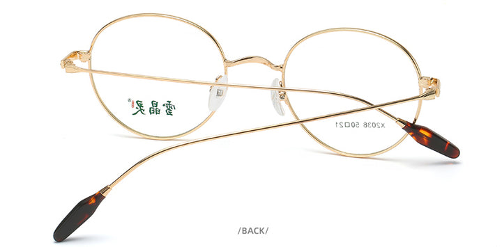 Reven Jate Unisex Full Rim Round Alloy Frame Eyeglasses X2038 Full Rim Reven Jate