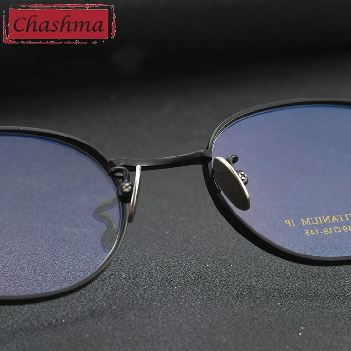 Chashma Ottica Unisex Full Rim Small Round Titanium Eyeglasses 2042 Full Rim Chashma Ottica