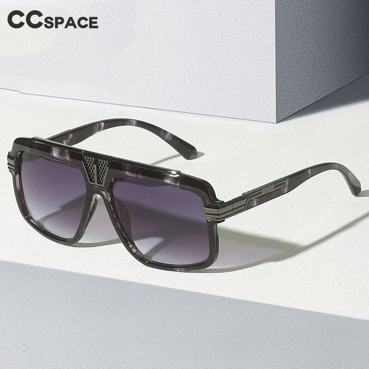 CCspace Men's Full Rim Large Square Tr 90 UV400 Sunglasses 56295 Sunglasses CCspace Sunglasses