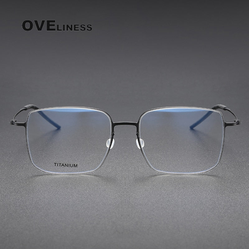 Oveliness Unisex Full Rim Square Screwless Titanium Eyeglasses 5511 Full Rim Oveliness