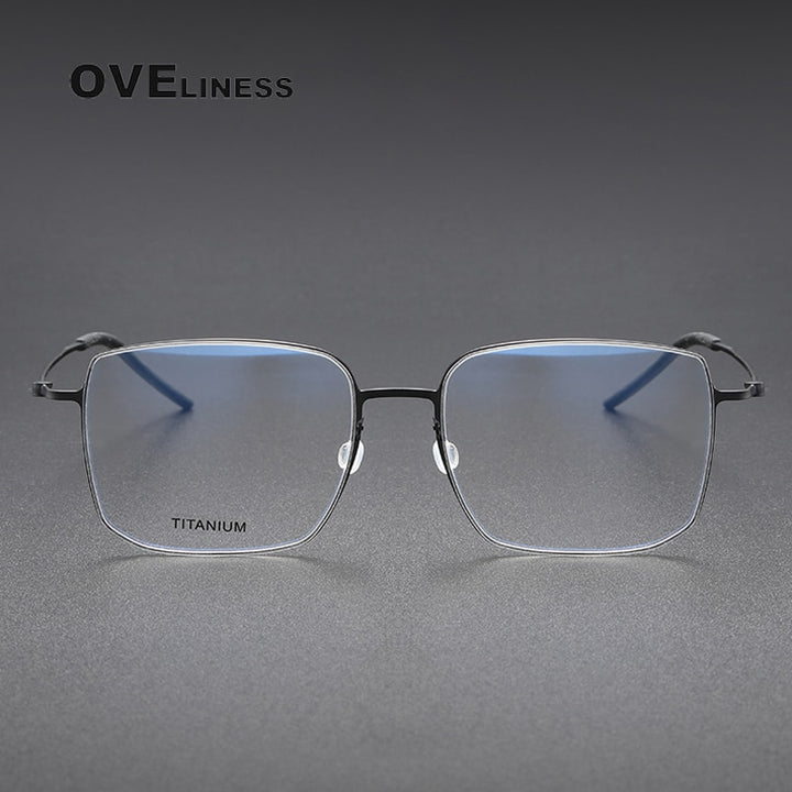 Oveliness Unisex Full Rim Square Screwless Titanium Eyeglasses 5511 Full Rim Oveliness