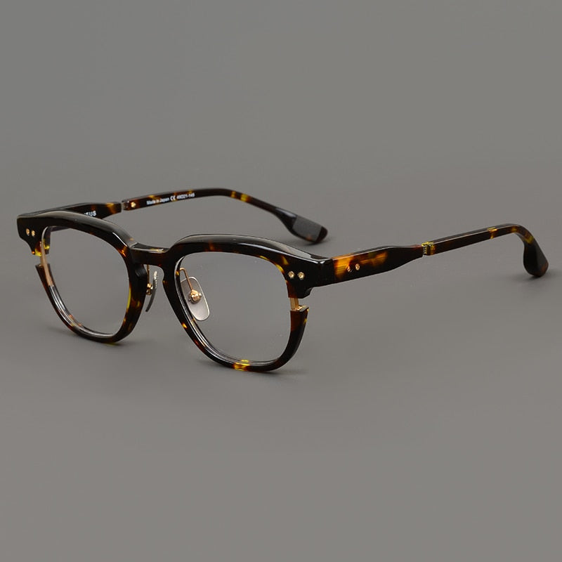 Muzz Unisex Full Rim Square Round Acetate Eyeglasses 702 Full Rim Muzz Auburn