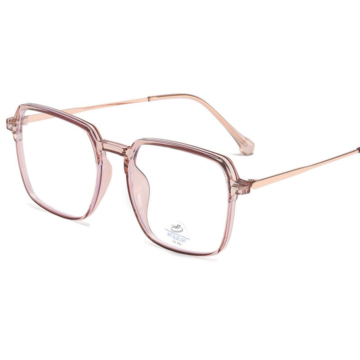 Reven Jate Unisex Full Rim Square Tr 90 Eyeglasses 81249 Full Rim Reven Jate brown