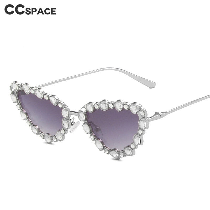 CCSpace Women's Full Rim Triangle Cat Eye Alloy UV400 Sunglasses 56219 Sunglasses CCspace Sunglasses   