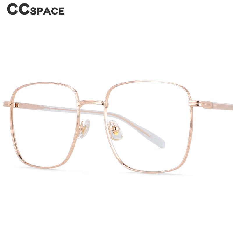 CCspace Unisex Full Rim Oversized Square Alloy Frame Eyeglasses 54312 Full Rim CCspace