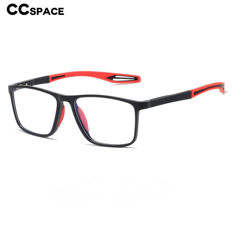 CCSpace Youth Unisex Full Rim Square TR 90 Titanium Myopic Sport Reading Glasses 55419 Reading Glasses CCspace   