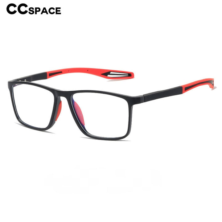 CCspace Youth Unisex Full Rim Square TR 90 Titanium Reading Glasses 55419 Reading Glasses CCspace