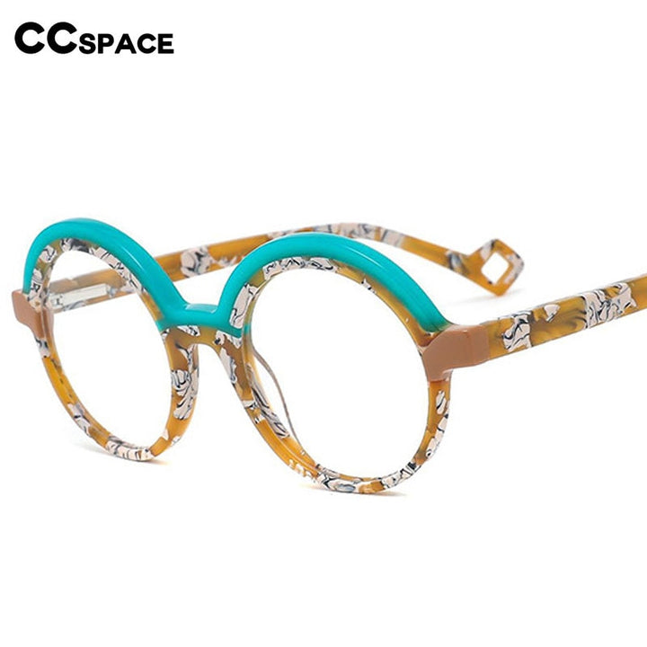 CCspace Children's Unisex Full Rim Round Acetate Eyeglasses 55671 Full Rim CCspace