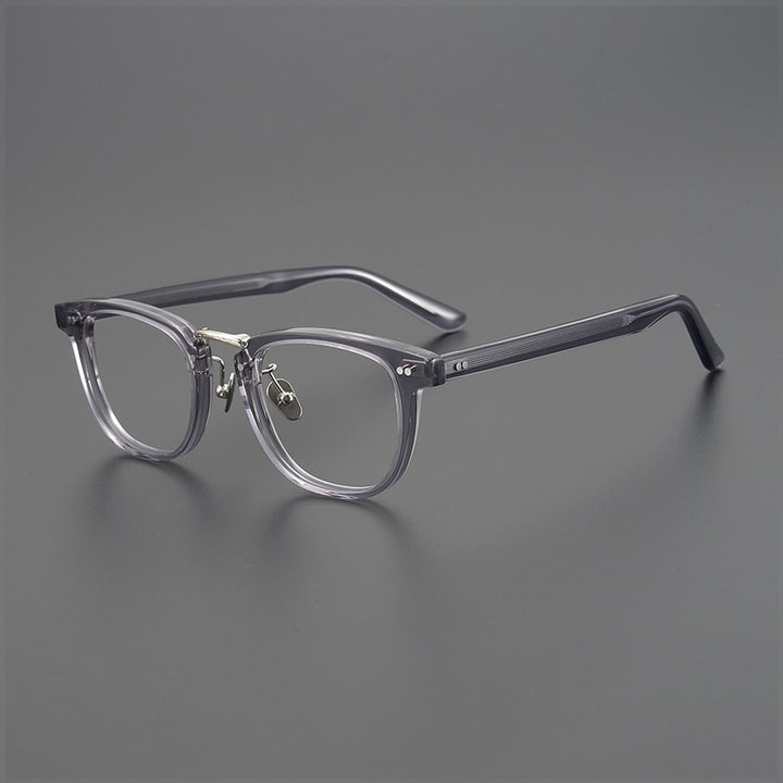 Gatenac Unisex Full Rim Square Acetate Eyeglasses Gxyj938 Full Rim Gatenac Gray