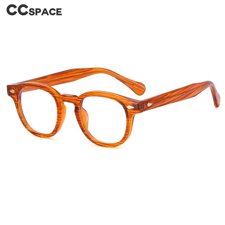CCspace Unisex Full Rim Round Square Tr 90 Titanium Eyeglasses 54962 Full Rim CCspace