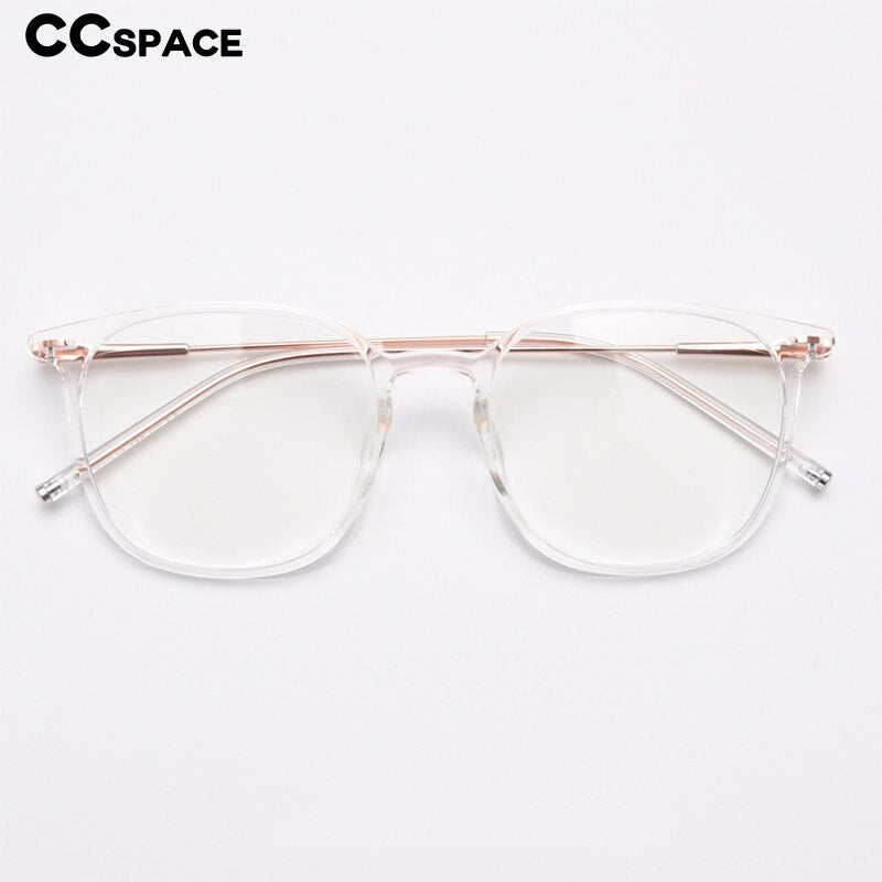 CCspace Unisex Full Rim Square Tr 90 Titanium Eyeglasses 55688 Full Rim CCspace