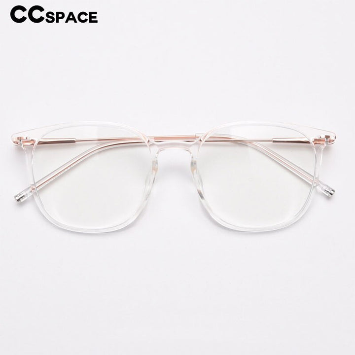 CCspace Unisex Full Rim Square Tr 90 Titanium Eyeglasses 55688 Full Rim CCspace
