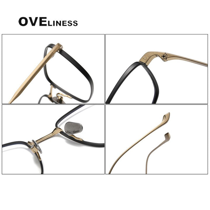 Oveliness Unisex Full Rim Square Titanium Eyeglasses  Chordf Full Rim Oveliness