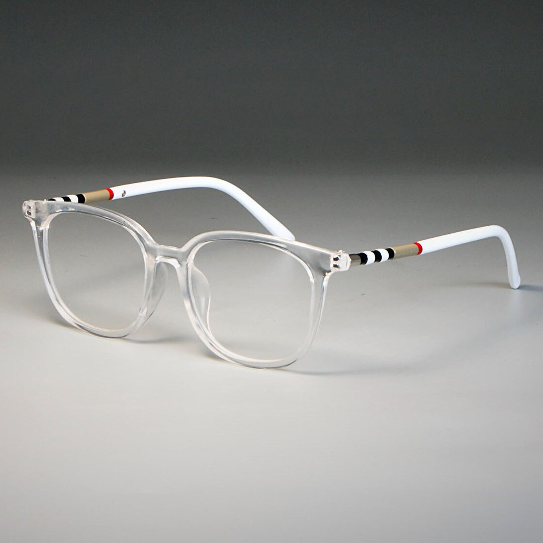 CCspace Unisex Full Rim Round Square Tr 90 Titanium Reading Glasses R47892 Reading Glasses CCspace China +50 C2 clear white legs