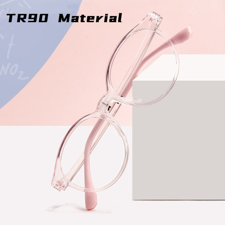 Yimaruili Children's Unisex Full Rim Tr 90 Round Eyeglasses 2604et Full Rim Yimaruili Eyeglasses   