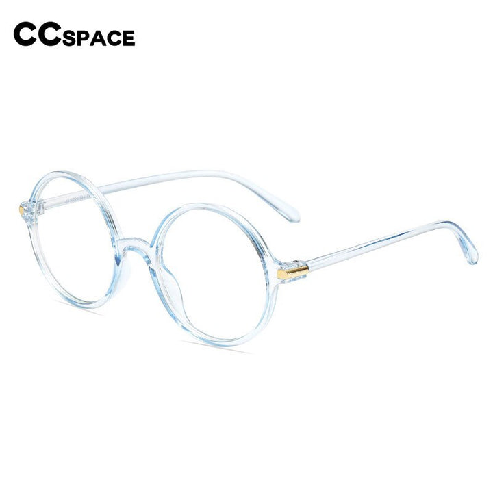 CCspace Unisex Full Rim Round Resin Frame Eyeglasses 54490 Full Rim CCspace