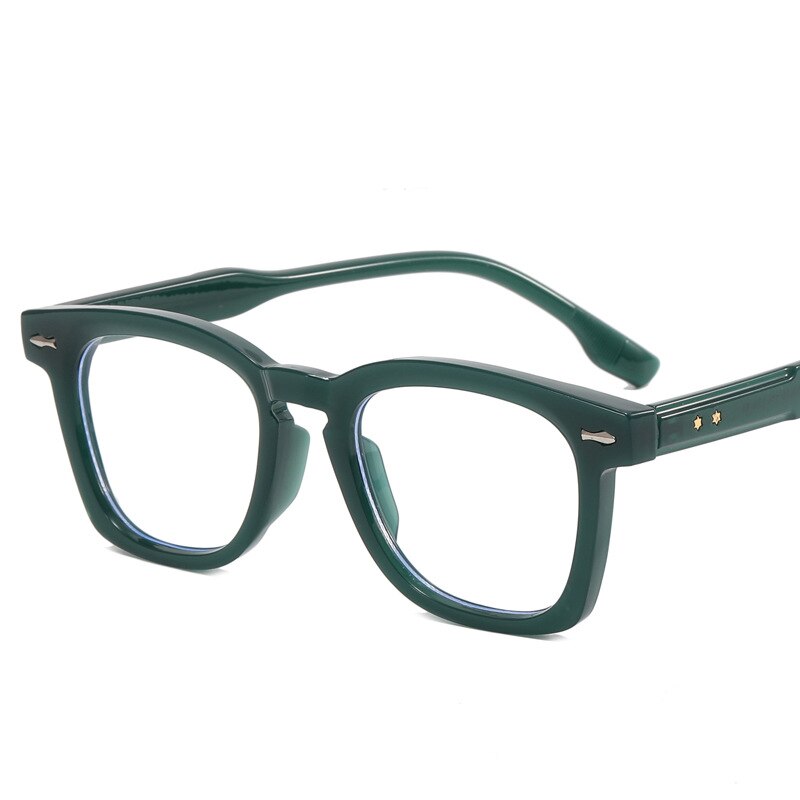 CCspace Unisex Full Rim Square Acetate Eyeglasses 55547 Full Rim CCspace Green China