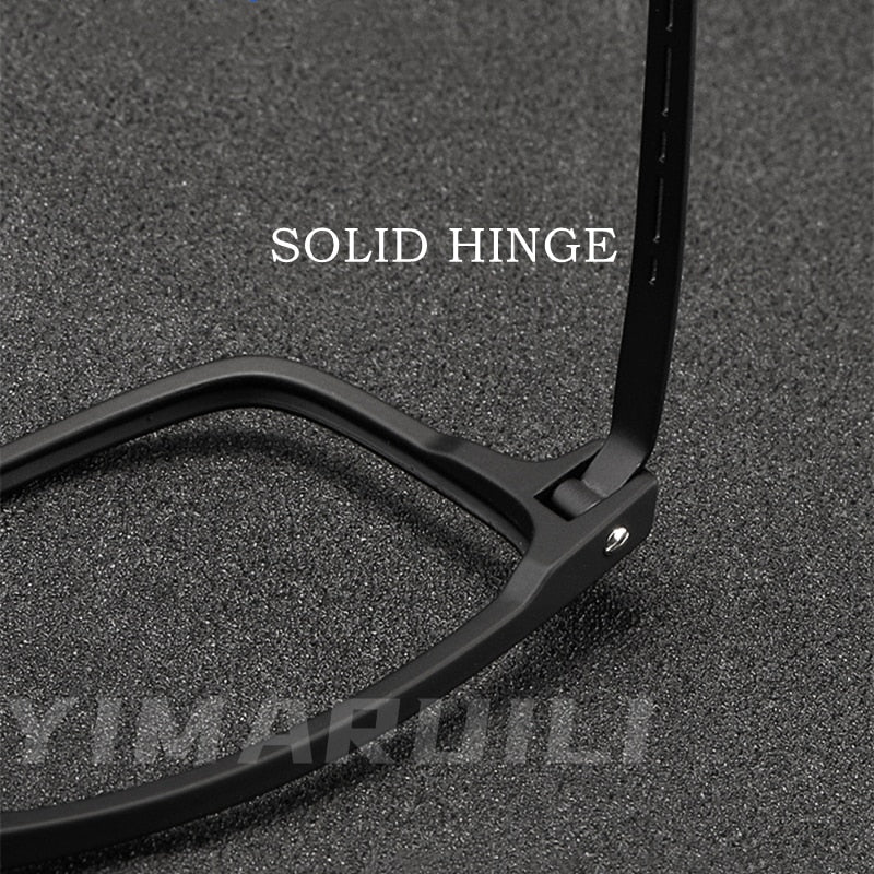 Yimaruili Men's Full Rim Square Tr 90 Titanium Anti Blue Light Reading Glasses Y8822 Reading Glasses Yimaruili Eyeglasses   